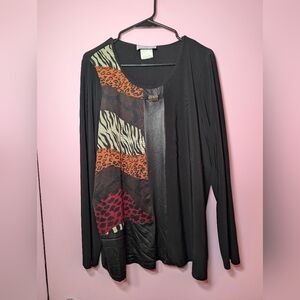 Vintage Maggie Animal Print Long Sleeve Top